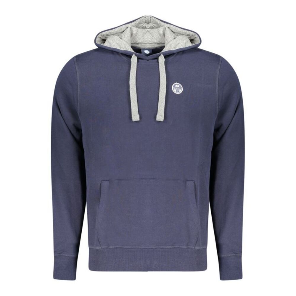 North Sails Blue Cotton Men's Hooded Men's Sweatshirt
